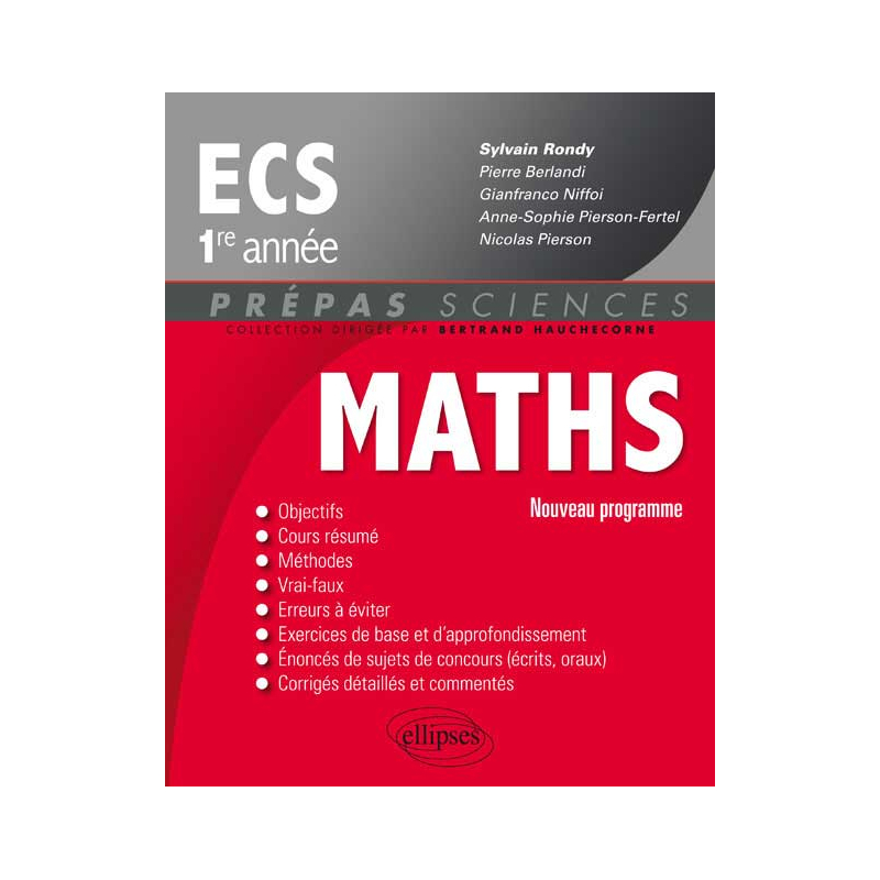 Mathématiques ECS-1 - conforme au nouveau programme 2013
