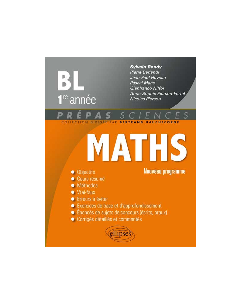 Mathématiques BL-1 - nouveau programme 2013