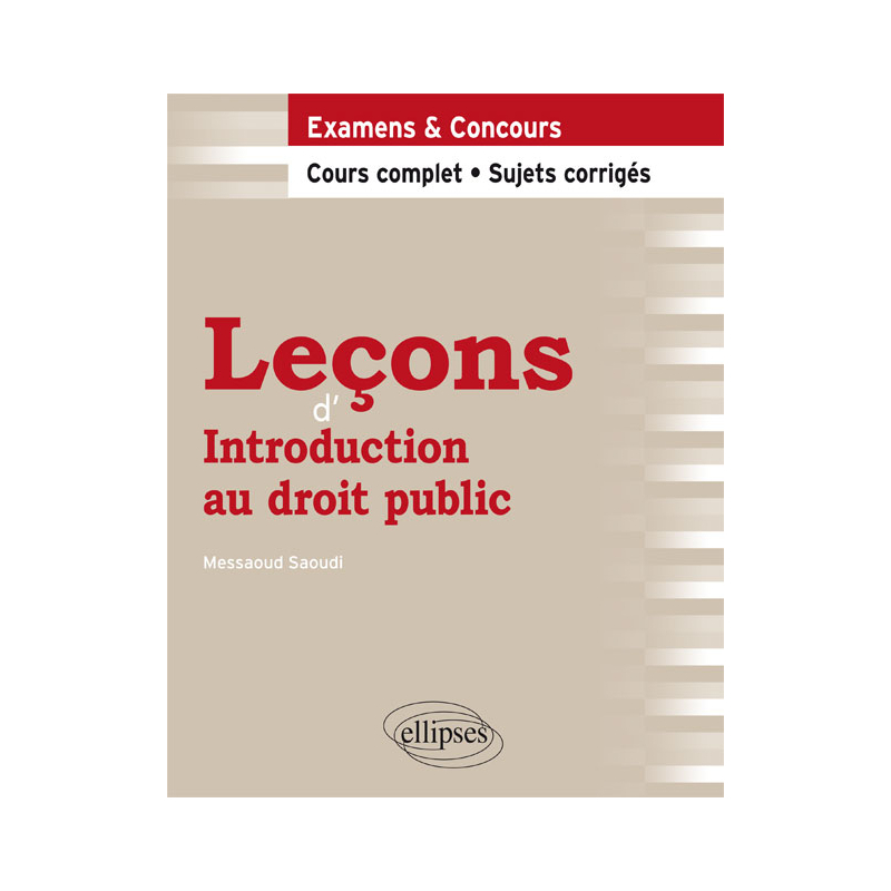 Leçons d’Introduction au droit public
