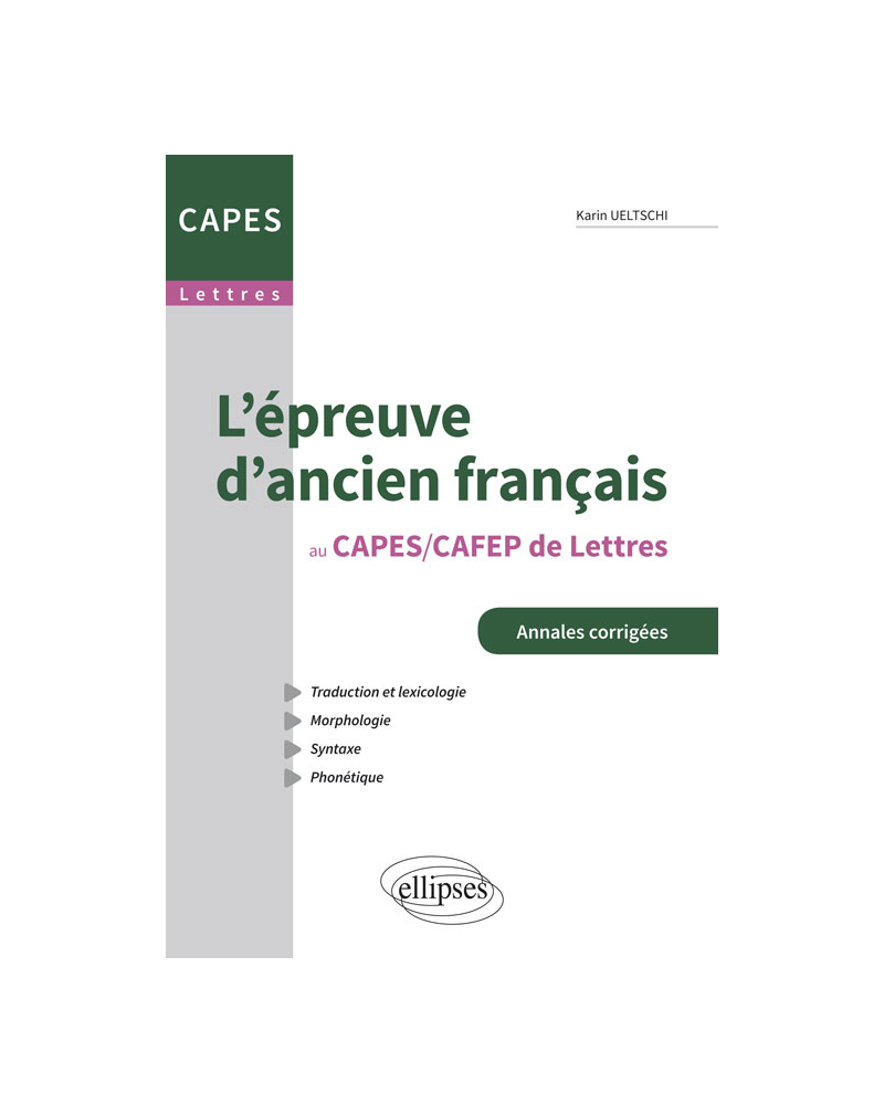 L’épreuve d’ancien français au Capes/Cafep de Lettres modernes