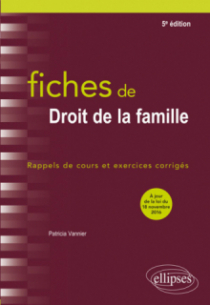 Fiches de Droit de la famille - 5e édition