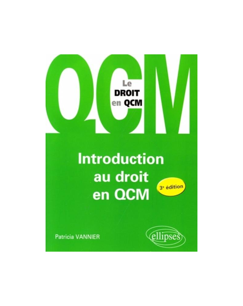 Introduction au droit en QCM. 3e édition