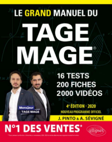 Le Grand Manuel du TAGE MAGE – 16 tests blancs + 200 fiches de cours + 2000 vidéos – édition 2020 - 4e édition