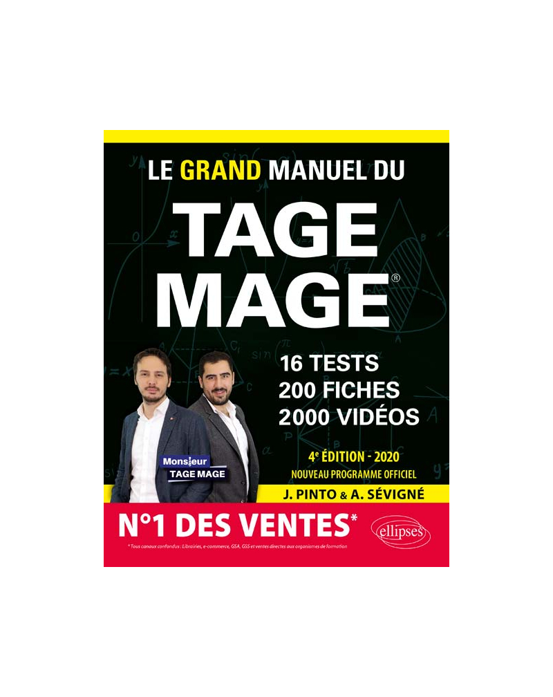 Le Grand Manuel du TAGE MAGE – 16 tests blancs + 200 fiches de cours + 2000 vidéos – édition 2020 - 4e édition