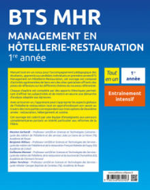 BTS MHR Management en Hôtellerie-Restauration 1re année