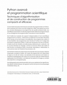 Python avancé et programmation scientifique - Techniques d'algorithmisation et de construction de programmes compacts et efficaces