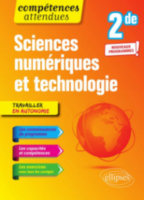 Sciences numériques et technologie - Seconde - nouveaux programmes
