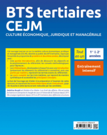 BTS tertiaires - CEJM - Culture économique, juridique et managériale
