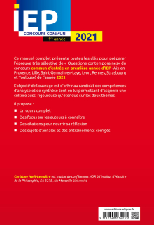 Concours commun IEP 2021. 1re année. Le secret / Révolutions