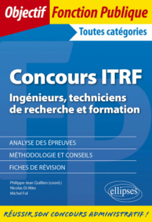 Concours ITRF - Ingénieurs, techniciens de recherche et formation de catégorie A, B et C
