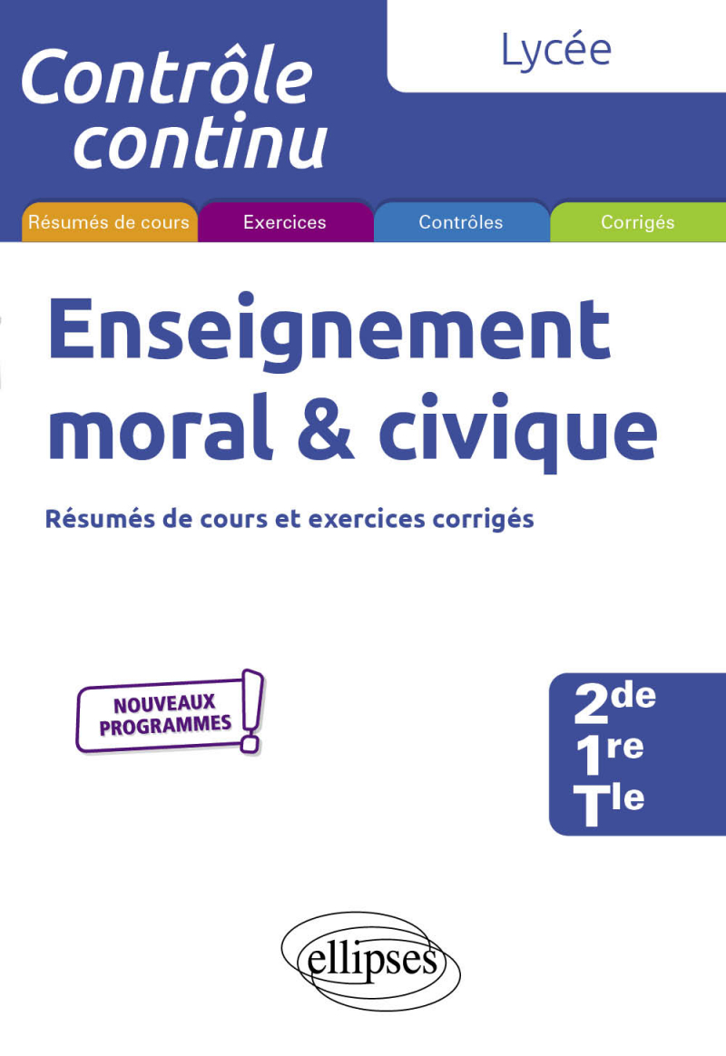 Enseignement moral et civique - Lycée (2de-1re-Tle) - Nouveaux programmes