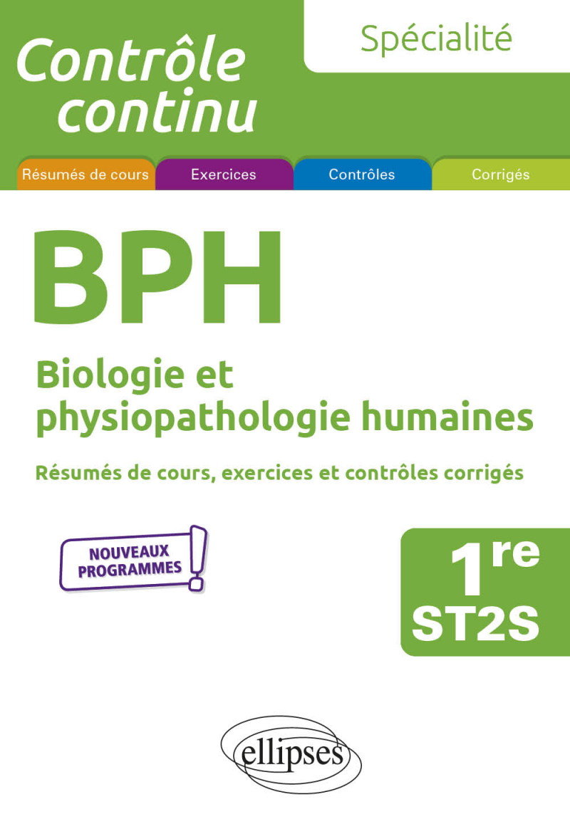 Fiche De Révision Biologie St2s Première Spécialité BPH - Biologie et physiopathologie humaines - Première ST2S