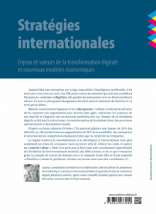 Stratégies internationales. Enjeux et valeurs de la transformation digitale et nouveaux modèles économiques