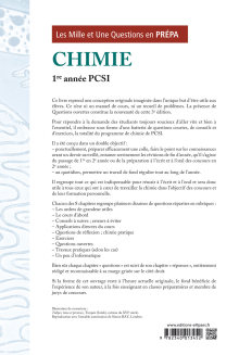 Les 1001 questions de la chimie en prépa - 1re année PCSI - 3e édition actualisée