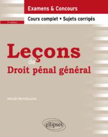 Leçons de Droit pénal général - 3e édition