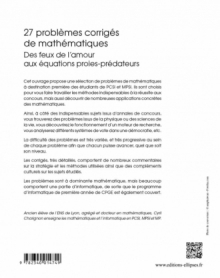 27 problèmes corrigés de mathématiques PCSI/MPSI - Des feux de l'amour aux équations proies-prédateurs