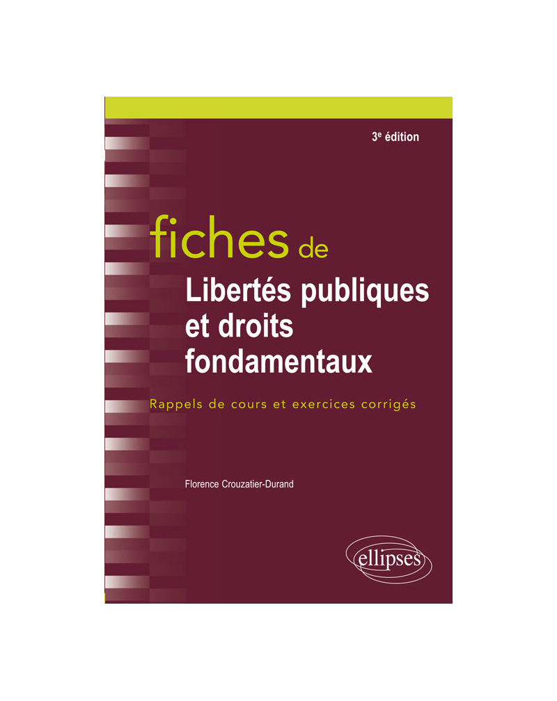 Fiches de Libertés publiques et droits fondamentaux - 3e édition