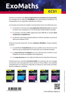 Maths ECS1 - Exercices corrigés pour comprendre et réussir