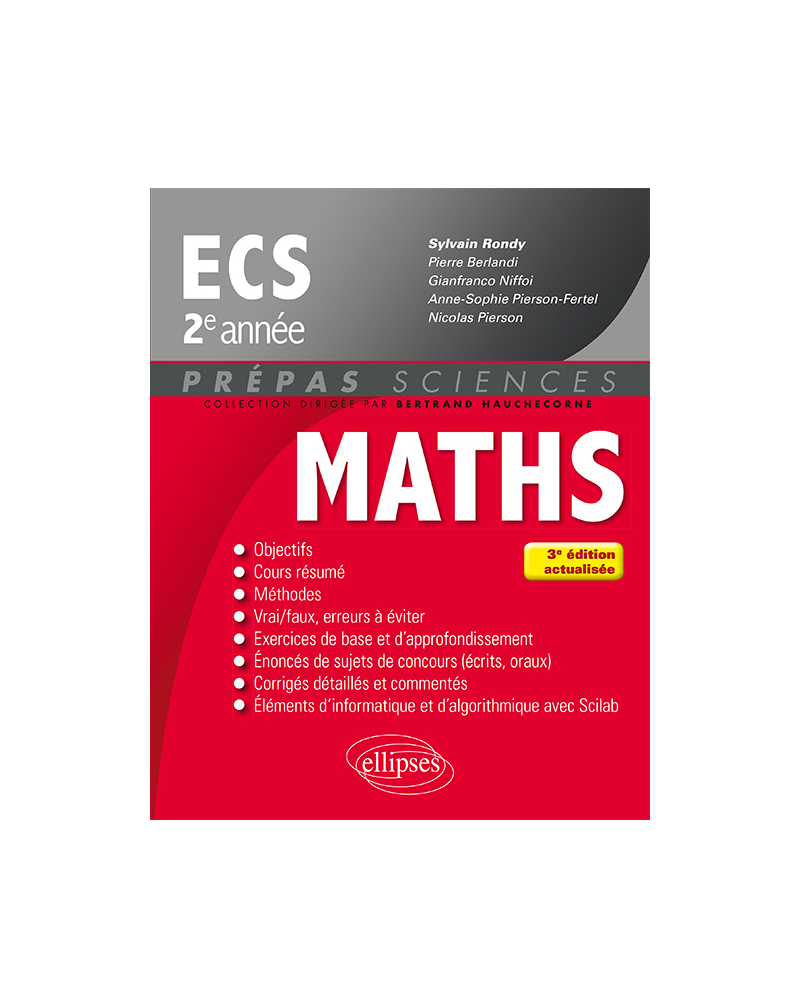 Mathématiques ECS 2e année - 3e édition actualisée