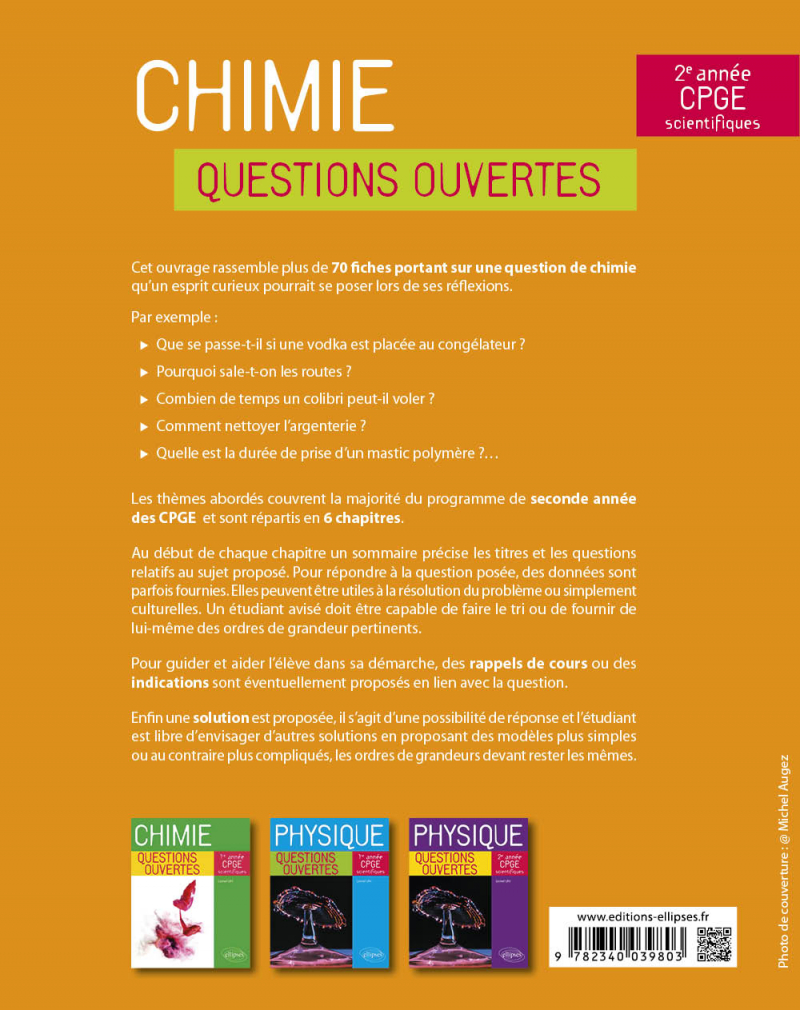 Chimie Questions ouvertes 2e année de CPGE scientifiques