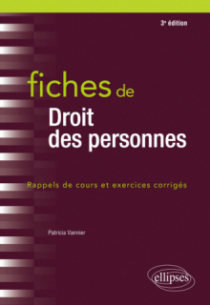 Fiches de droit des personnes - 3e édition