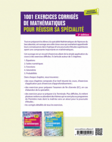 1001 exercices corrigés de Mathématiques - Pour réussir sa spécialité - Première - 2e édition