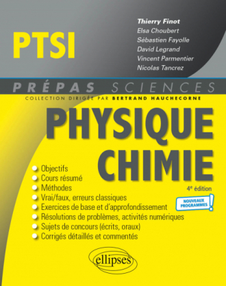 Physique-Chimie PTSI - Programme 2021 - 4e édition