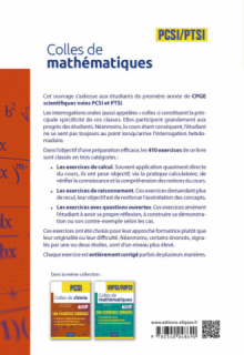 Colles de Mathématiques - PCSI - PTSI - Programme 2021