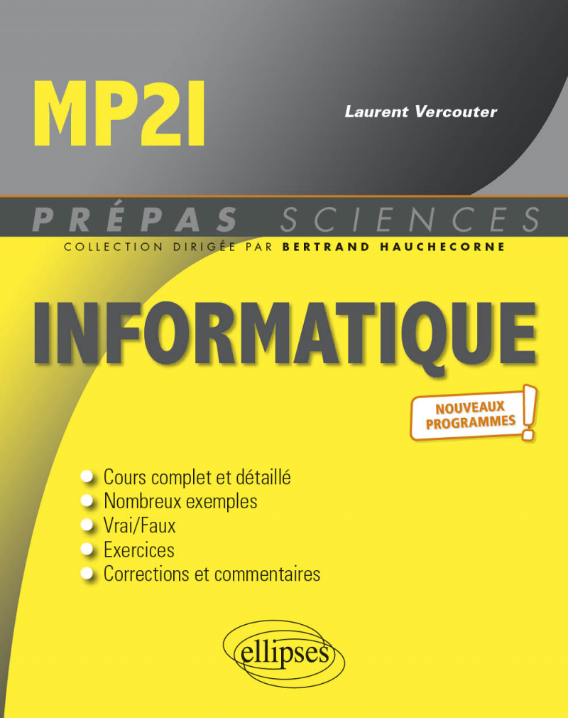 Informatique MP2I - Nouveaux programmes