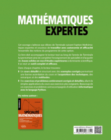 Mathématiques expertes - Terminale - Cours complet et exemples détaillés - Méthodes - Entraînement à Python - Exercices et problèmes corrigés