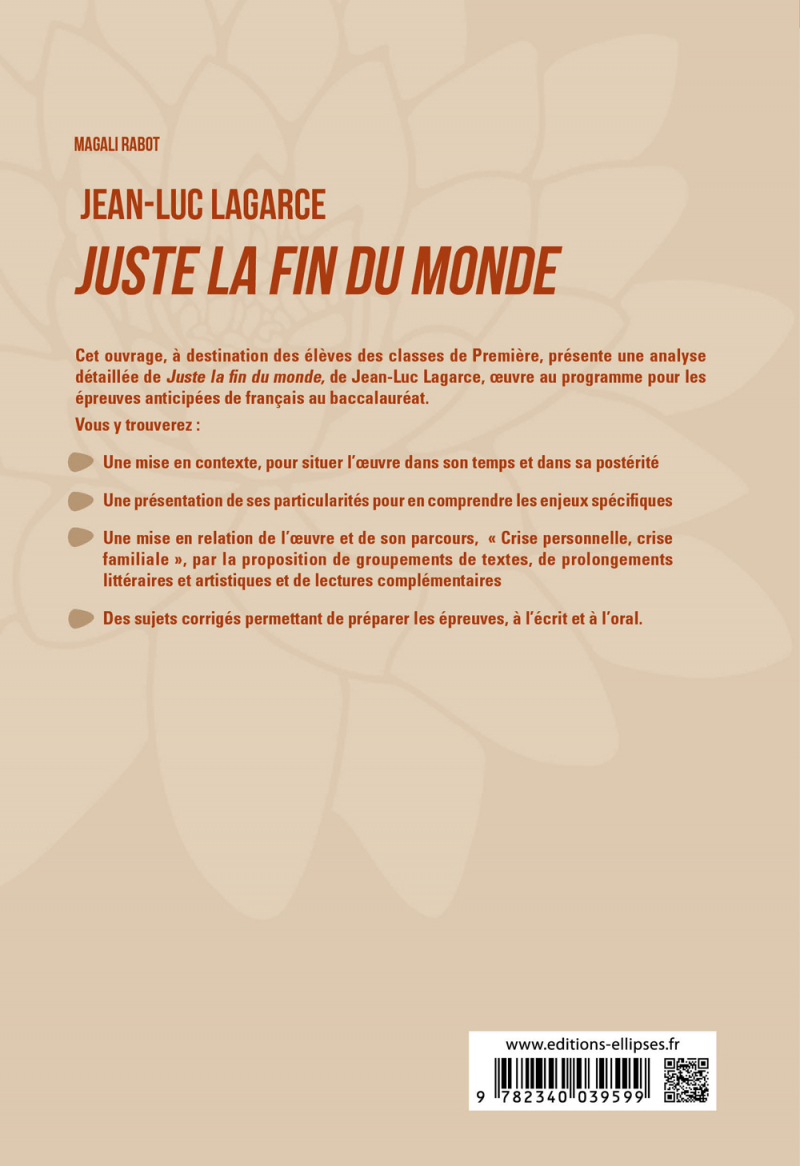 Juste La Fin Du Monde Oral Bac