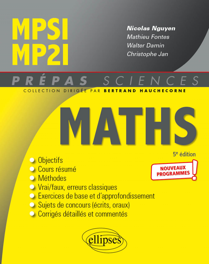 Mathématiques MPSI/MP2I - Programme 2021 - 5e édition
