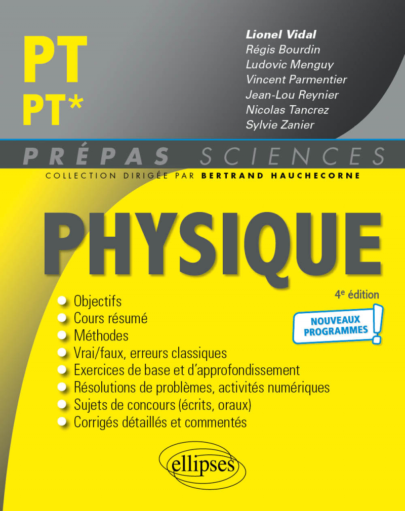 Physique PT/PT* - Programme 2022 - 4e édition