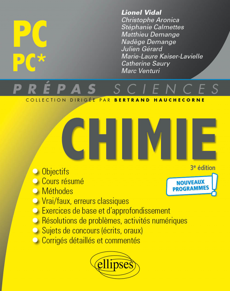 Chimie PC/PC* - Programme 2022 - 3e édition