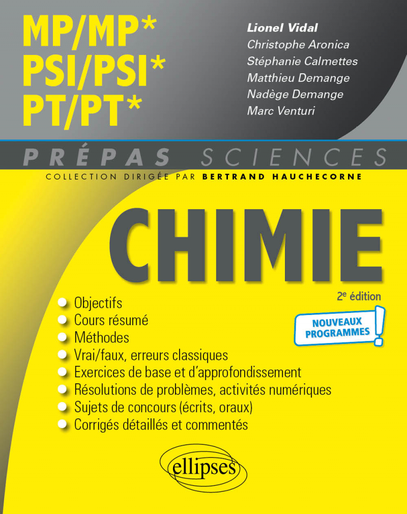 Chimie MP/MP* PSI/PSI* PT/PT*- Programme 2022 - 2e édition
