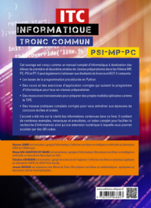 Informatique tronc commun - ITC - PSI, MP, PC