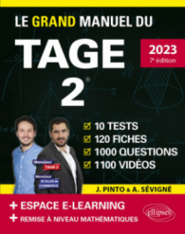 Le Grand Manuel du TAGE 2 – édition 2023 - 10 tests blancs + 120 fiches de cours + 1000 vidéos - édition 2023