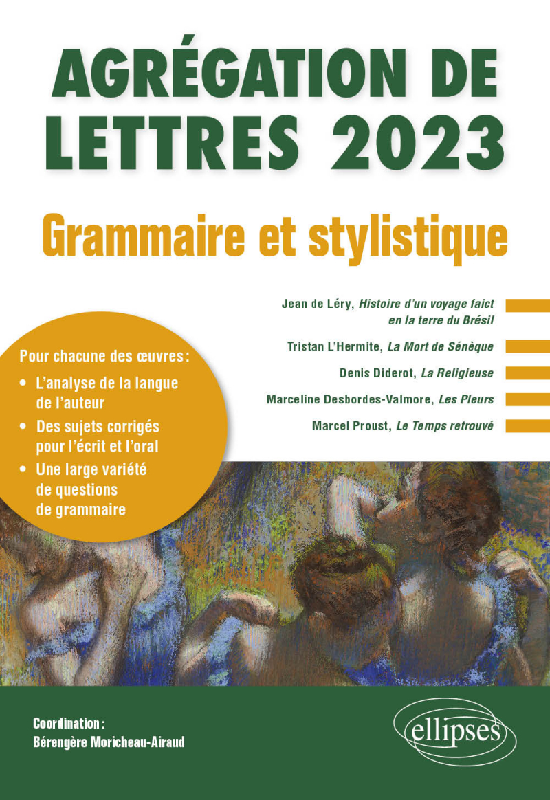 Grammaire et stylistique - Agrégation de Lettres 2023