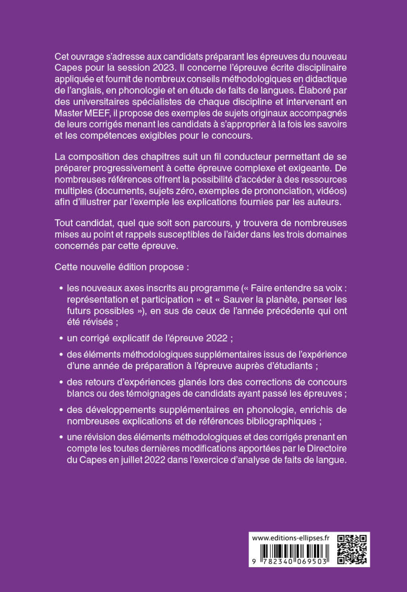 CAPES Anglais Epreuve écrite disciplinaire appliquée Session 2023