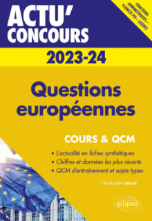 Questions européennes 2023-2024 - Cours et QCM - édition 2023-2024