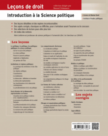 Leçons d'Introduction à la Science politique - À jour au 10 mai 2022. Édition revue et augmentée - 4e édition