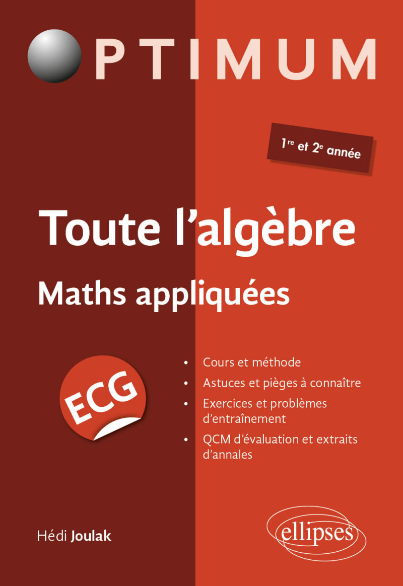 Toute l'algèbre - ECG maths appliquées