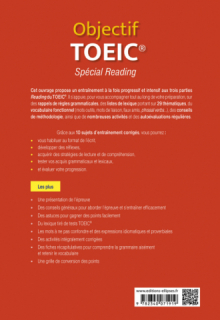 Objectif TOEIC® Spécial Reading - Préparation complète pour l'écrit. Conforme au test officiel. B2-C1
