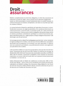 Droit des assurances - À jour au 30 septembre 2022 - 4e édition