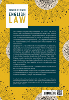 Introduction to English Law - Le livre incontournable pour les étudiants en Droit