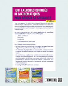 1001 exercices corrigés de Mathématiques - Pour réussir sa spécialité - Terminale - 3e édition