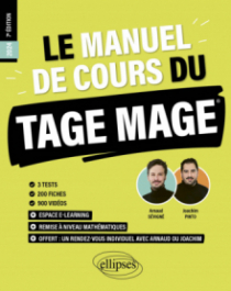 Le Manuel de Cours du TAGE MAGE - 3 tests blancs + 200 fiches de cours + 700 questions + 700 vidéos - 8e édition - édition 2024