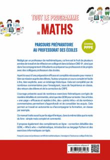 Tout le programme de mathématiques - Parcours préparatoire au professorat des écoles (PPPE)