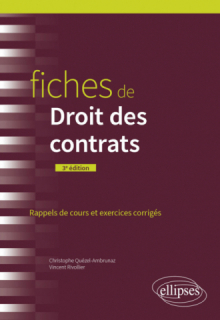 Fiches de Droit des contrats - 3e édition
