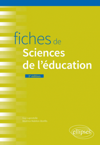 Fiches de sciences de l'éducation - 3e édition